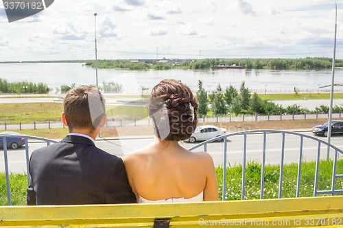 Image of Portrait of the bride and groom   