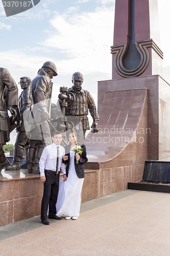 Image of Portrait of the bride and groom   