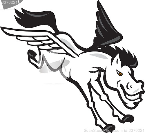 Image of Pegasus Flying Horse Cartoon