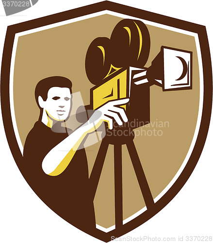 Image of Movie Director Movie Film Camera Shield Retro