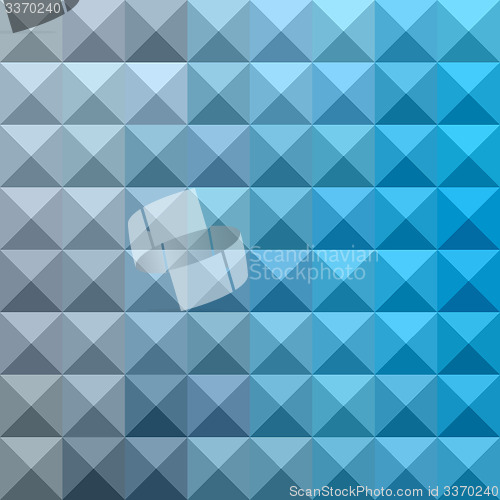 Image of Bright Cerulean Blue Abstract Low Polygon Background