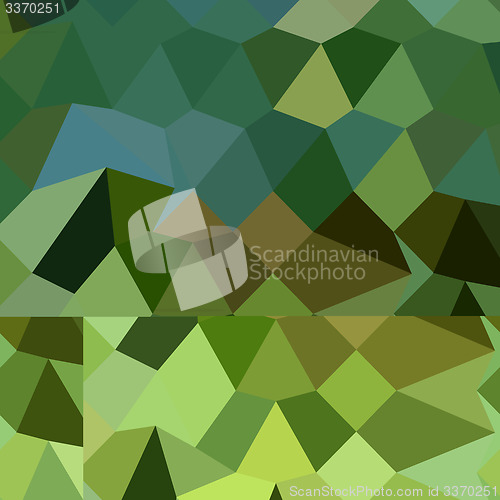 Image of Dark Spring Green Abstract Low Polygon Background