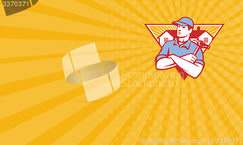 Image of Business card Builder Construction Worker Hammer House