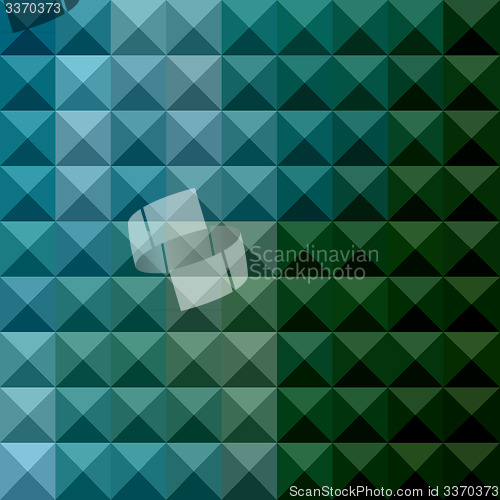 Image of Dark Spring Green Abstract Low Polygon Background