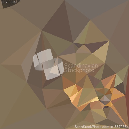 Image of Dark Tan Brown Abstract Low Polygon Background