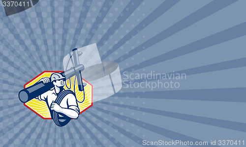 Image of Business card Power Lineman Repairman Carry Electric Pole