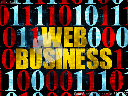 Image of Web design concept: Web Business on Digital background