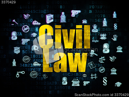 Image of Law concept: Civil Law on Digital background