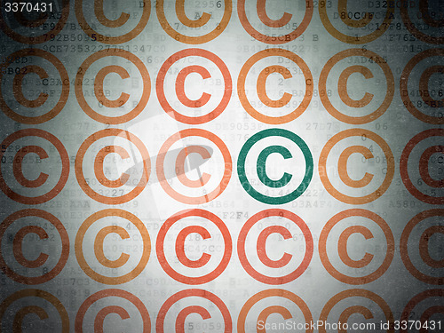 Image of Law concept: copyright icon on Digital Paper background