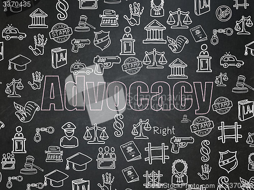 Image of Law concept: Advocacy on School Board background