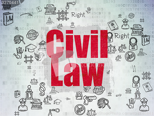 Image of Law concept: Civil Law on Digital Paper background