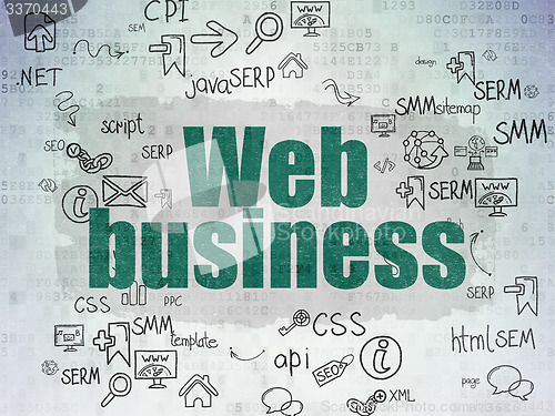 Image of Web design concept: Web Business on Digital Paper background
