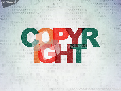 Image of Law concept: Copyright on Digital Paper background