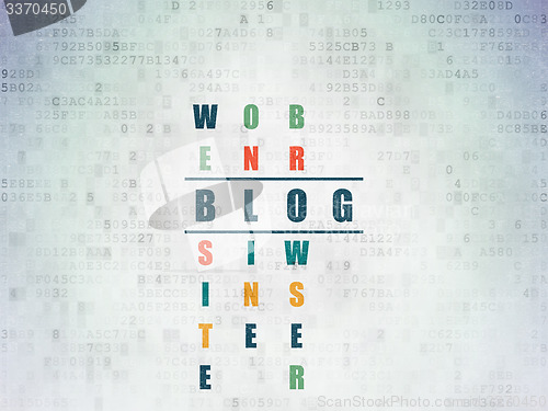Image of Web design concept: word Blog in solving Crossword Puzzle