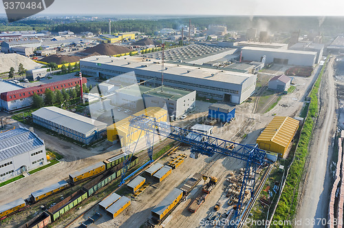 Image of Aerial view on JSC Tyumenstalmost plant. Russia