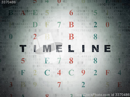 Image of Time concept: Timeline on Digital Paper background
