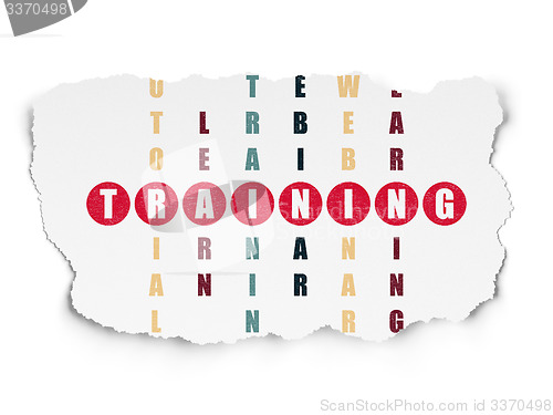 Image of Education concept: word Training in solving Crossword Puzzle