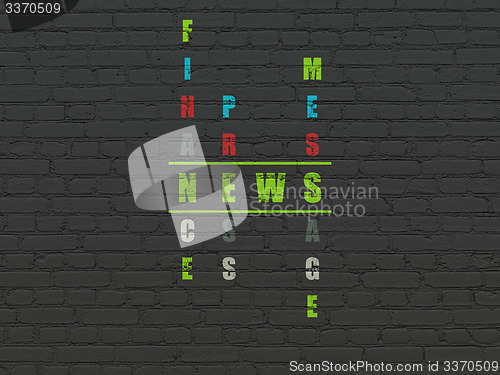 Image of News concept: word News in solving Crossword Puzzle