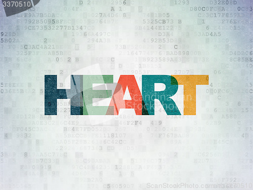 Image of Medicine concept: Heart on Digital Paper background