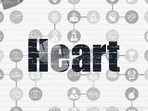 Image of Healthcare concept: Heart on wall background