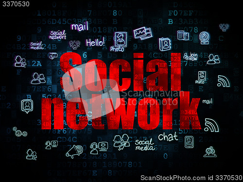 Image of Social network concept: Social Network on Digital background