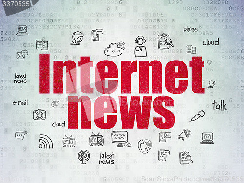 Image of News concept: Internet News on Digital Paper background