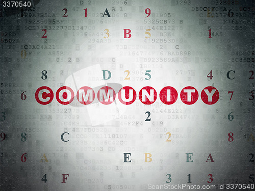 Image of Social media concept: Community on Digital Paper background