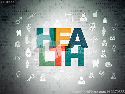 Image of Health concept: Health on Digital Paper background