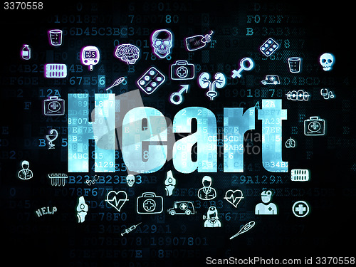 Image of Healthcare concept: Heart on Digital background