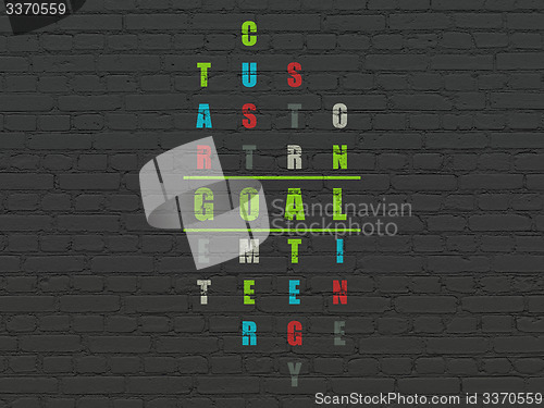 Image of Marketing concept: word Goal in solving Crossword Puzzle