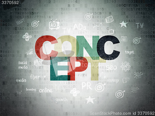 Image of Advertising concept: Concept on Digital Paper background