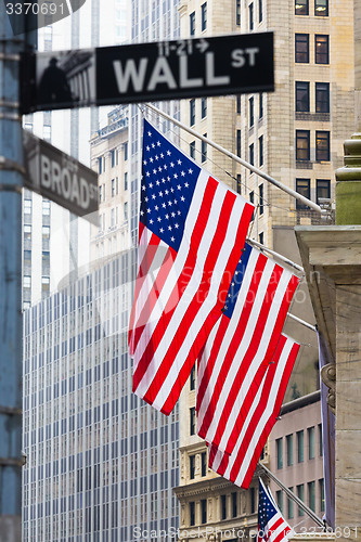 Image of Wall street, New York, USA.