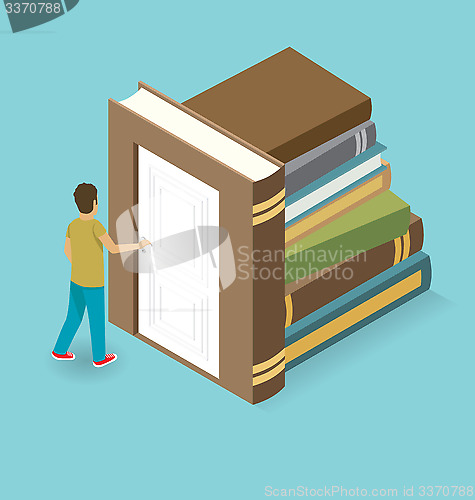 Image of Vector 3d Flat Isometric With Education Concept