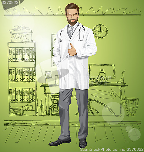 Image of Vector Doctor With Stethoscope