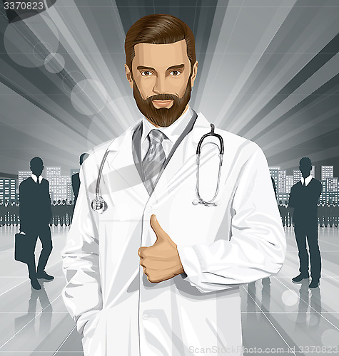 Image of Vector Doctor With Stethoscope