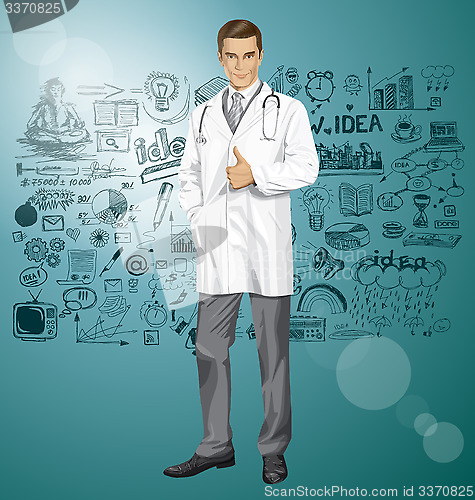 Image of Vector Doctor With Stethoscope