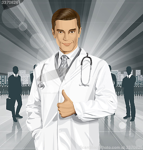 Image of Vector Doctor With Stethoscope