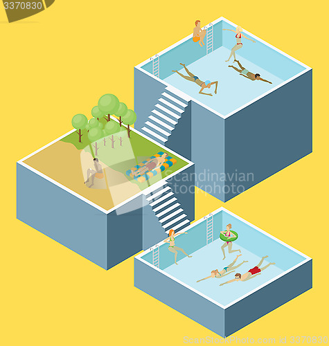 Image of Water Pool Fun Concept