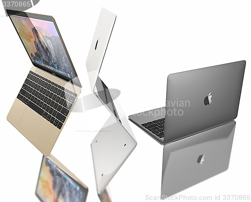 Image of New Gold, Silver and Space Gray of MacBook Air