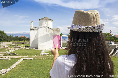 Image of Photographing by cell phone Nin Croatia