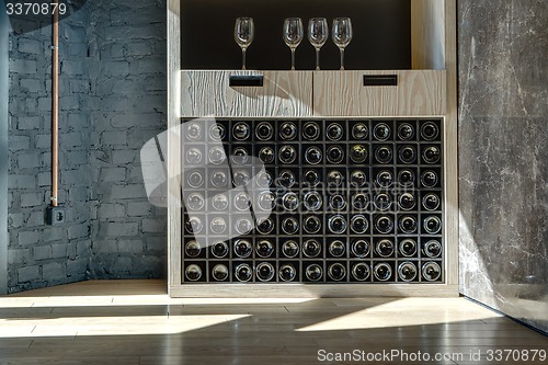 Image of Special shelf for storing wine