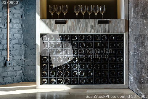 Image of Special shelf for storing wine