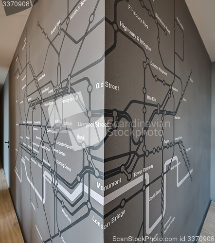 Image of Scheme London Underground on the gray wall