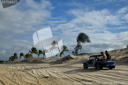 Image of Buggy rider in Natal beach,Brazil