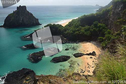 Image of Crystalline sea beach in Fernando de Noronha,Brazil