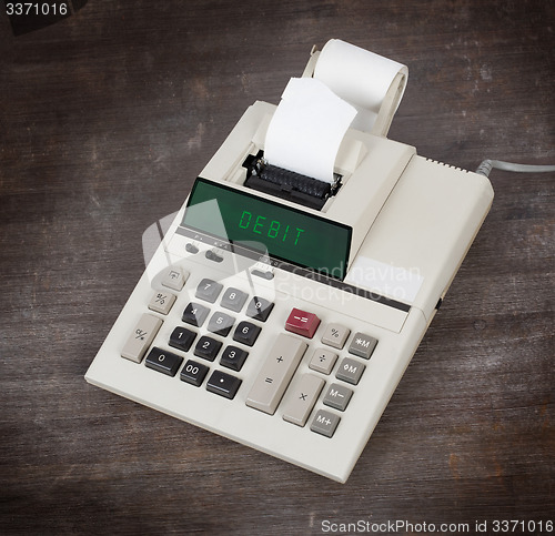 Image of Old calculator - debit