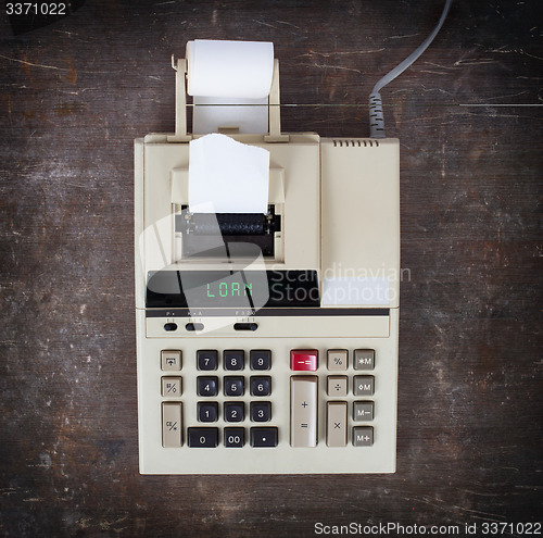 Image of Old calculator - loan