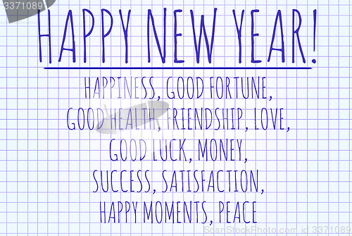 Image of Happy new year word cloud