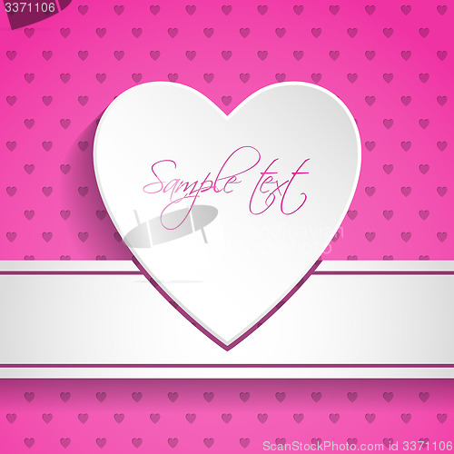 Image of Valentine day greeting with textured background