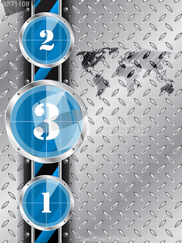 Image of Industrial background with blue countdown timer